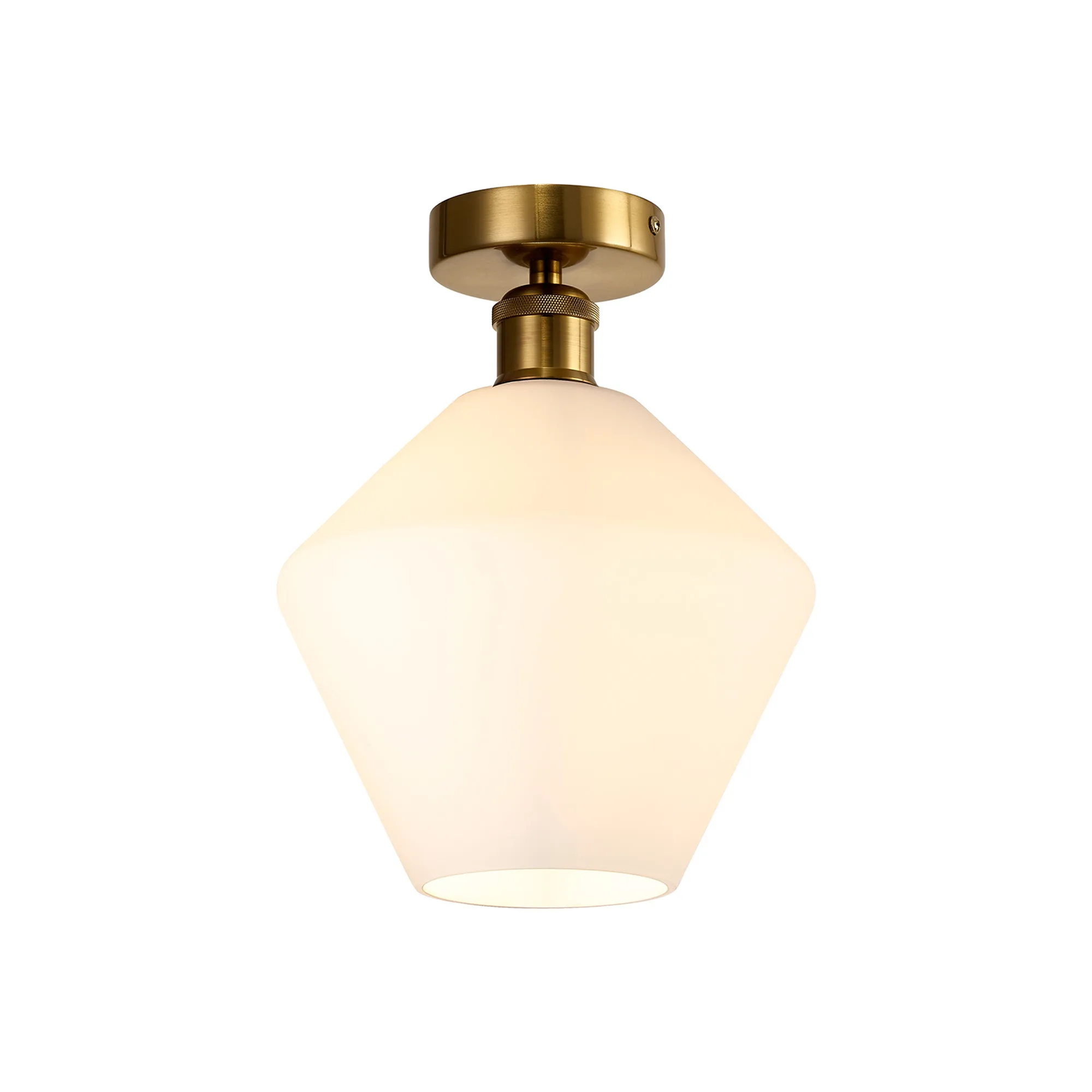 Cawdor Gilt Bronze Ceiling Lights Deco Flush Fittings